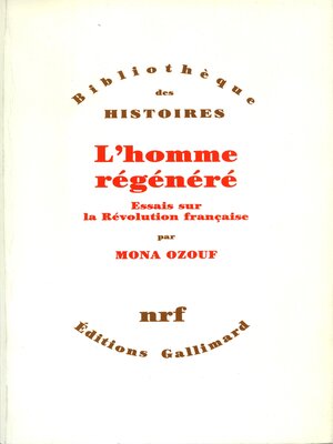 cover image of L'Homme régénéré--Essais sur la Révolution française